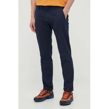 Helly Hansen pantaloni barbati, culoarea albastru marin, cu fason chinos