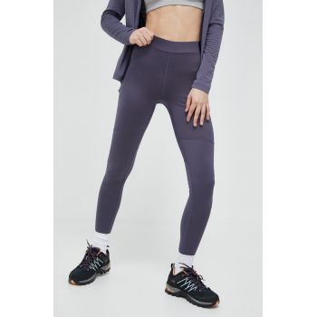 Jack Wolfskin leggins sport Berntal Tights femei, culoarea violet, neted de firma originali