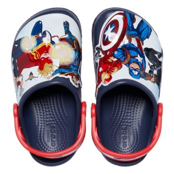 Saboți Crocs Fun Lab Avengers Patch Clog Kids Albastru - Navy