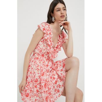 Abercrombie & Fitch rochie culoarea rosu, mini, evazati