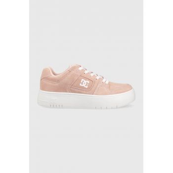 DC sneakers din piele culoarea roz