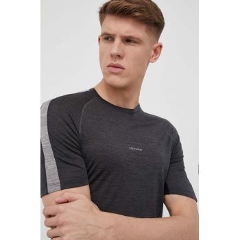 Icebreaker tricou funcțional 125 ZoneKnit culoarea negru