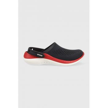 Crocs papuci Literide 360 Clog femei, culoarea bleumarin 206708