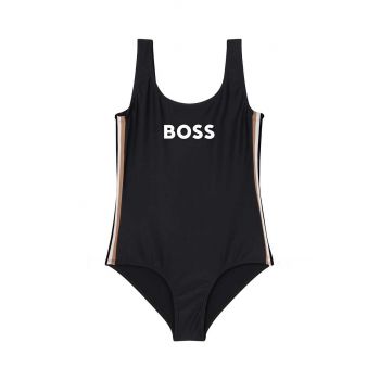 BOSS costum de baie dintr-o bucată pentru copii culoarea negru