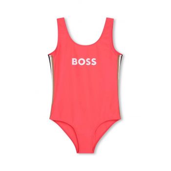 BOSS costum de baie dintr-o bucată pentru copii culoarea rosu