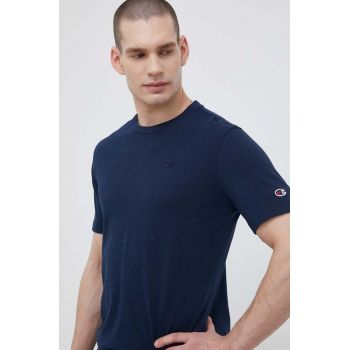 Champion tricou din bumbac culoarea albastru marin, neted