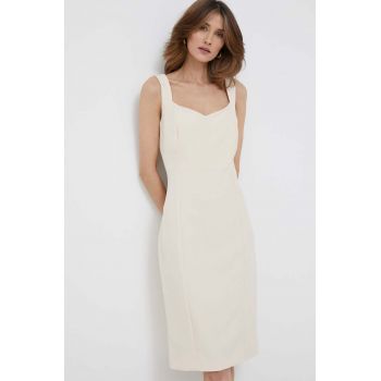 Artigli rochie culoarea bej, mini, mulata