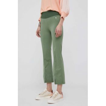 Deha pantaloni femei, culoarea verde