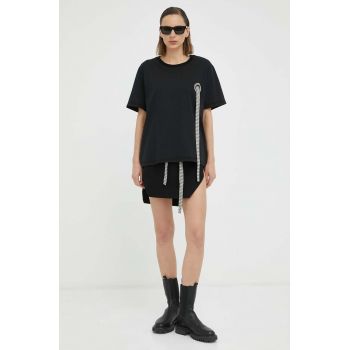 MMC STUDIO tricou din bumbac culoarea negru