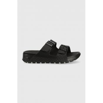 Skechers papuci femei, culoarea negru ieftini