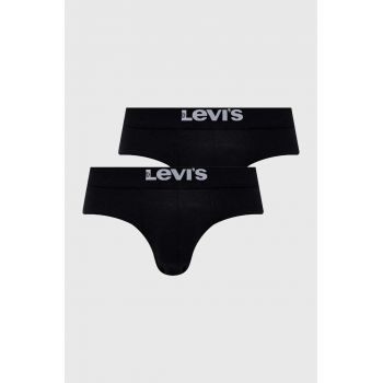 Levi's slip 2-pack barbati, culoarea negru