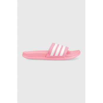 adidas slapi copii ADILETTE COMFORT K culoarea roz de firma originali