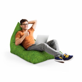 Fotoliu Puf Bean Bag tip Lounge Iarba verde