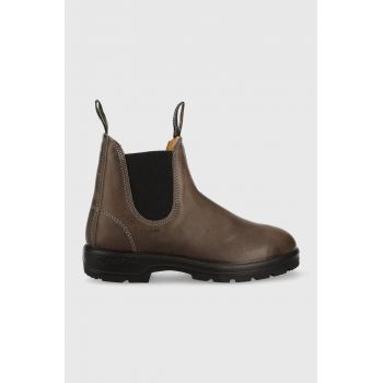 Blundstone ghete chelsea de piele 1469 femei, culoarea gri, cu toc plat