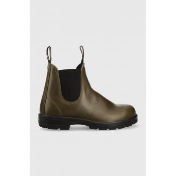 Blundstone ghete chelsea de piele 2052 femei, culoarea verde, cu toc plat