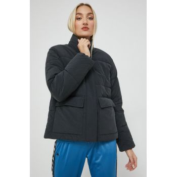 Champion geacă femei, culoarea negru, de iarna, oversize 115759-EBY