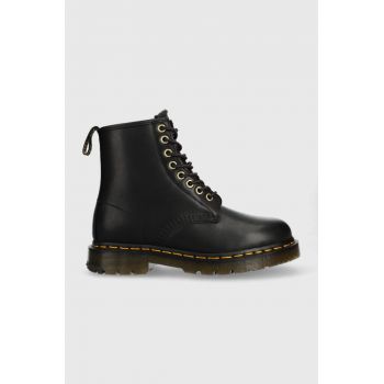 Dr. Martens bocanci de piele 1460 femei, culoarea negru, cu toc plat, izolat 26860001