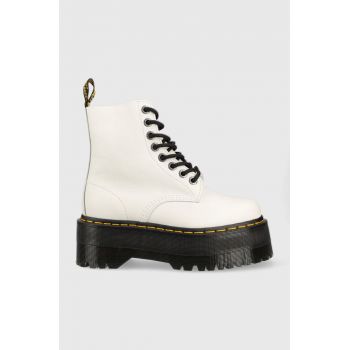 Dr. Martens bocanci de piele 1460 Pascal Max femei, culoarea alb, cu platformă DM26925113