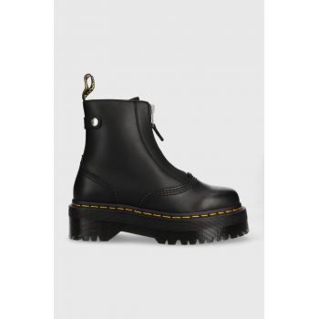 Dr. Martens cizme de piele Jetta femei, culoarea negru, cu platforma DM27656001-Black