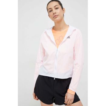 adidas Performance windbreaker Run It culoarea alb, de tranzitie