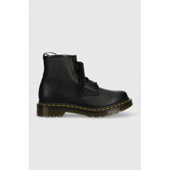 Dr. Martens bocanci de piele 101 femei, culoarea negru, cu platformă DM30700001