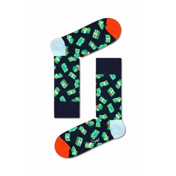 Happy Socks sosete Money Money culoarea albastru marin