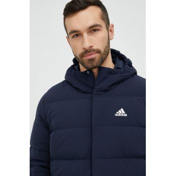 adidas geacă de puf bărbați, culoarea bleumarin, de iarnă HG8750