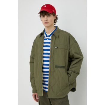 G-Star Raw geaca barbati, culoarea verde, de tranzitie, oversize