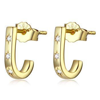 Cercei din argint Golden J Earrings