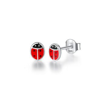 Cercei din argint Ladybug Studs de firma originali