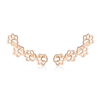 Cercei din argint Rose Gold Paws Four