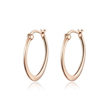 Cercei din argint Big Rose Gold Hoops