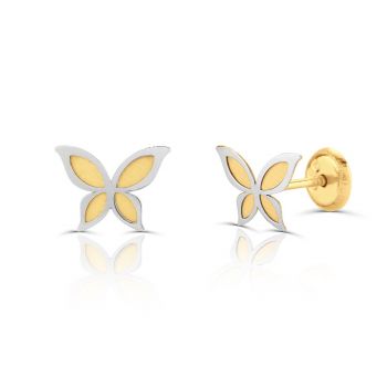 Cercei din aur 14K pentru copii Butterflies