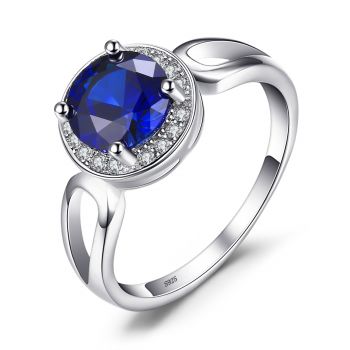 Inel din argint Deep Blue Sapphire