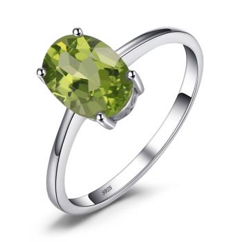 Inel din argint Oval Peridot