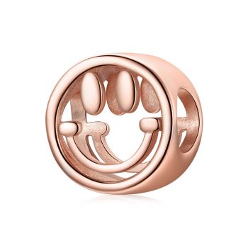 Talisman din argint Rose Gold Smiley Bead