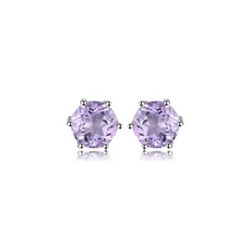 Cercei din argint Little Amethyst Dots