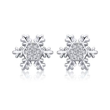 Cercei din argint Winter Snowflakes ieftin