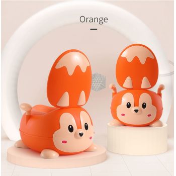 Olita 2 in 1 cu adaptor moale Little Mom Squirrel Orange