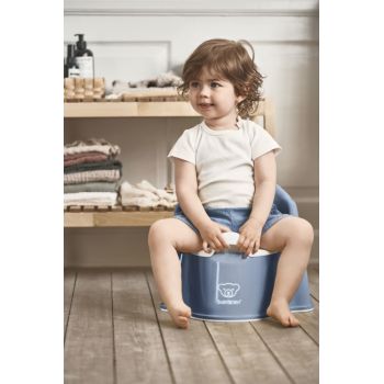 Olita cu protectie spate Potty Chair Deep blueWhite