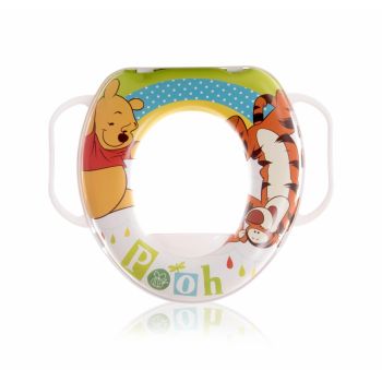 Reductor moale pentru toaleta cu manere Disney Winnie the Pooh White