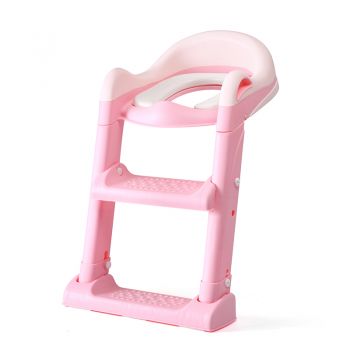 Reductor toaleta cu 2 trepte Little Mom Training Seat Pink