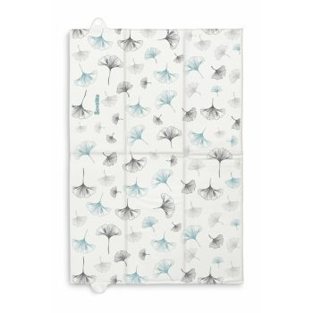 Saltea de infasat pliabila compact si impermeabila pentru plimbarecalatorie Sensillo 40x58 cm Botanic blue