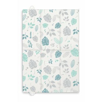 Saltea de infasat pliabila compact si impermeabila pentru plimbarecalatorie Sensillo 40x58 cm Floral blue