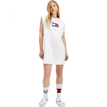 Rochie femei Tommy Jeans Logo Flag Tee Dress DW0DW10442YBR