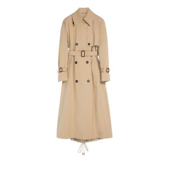 Water-repellent cotton twill trench coat 34