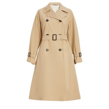 Water-repellent gabardine trench coat 36