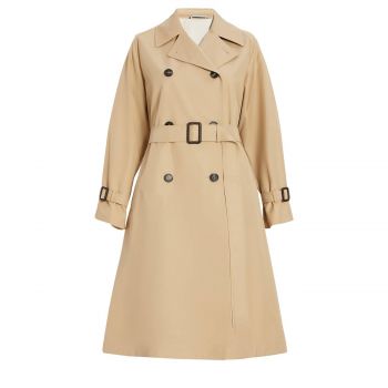 Water-repellent gabardine trench coat 38