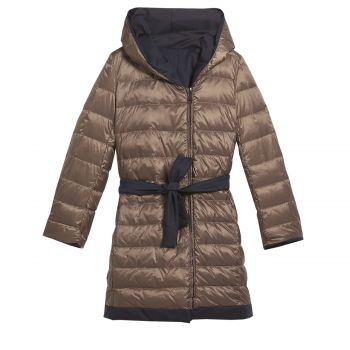 Water-repellent reversible down coat 38