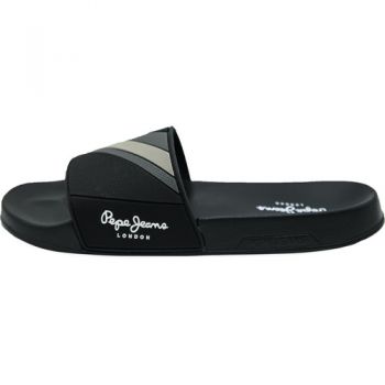 Slapi barbati Pepe Jeans Slider Texture Beach Flip Flops PMS70125-999 de firma originale